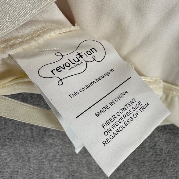 Revolution Dance Costume Tutu Size MC Style # RC25796 Beige Pink Embroidered - Picture 5 of 10